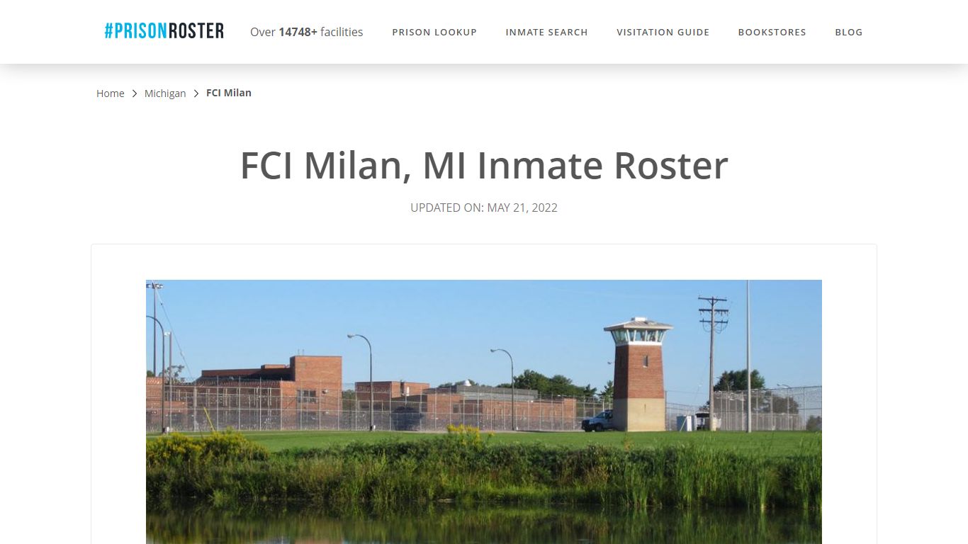 FCI Milan, MI Inmate Roster - Nationwide Inmate Search